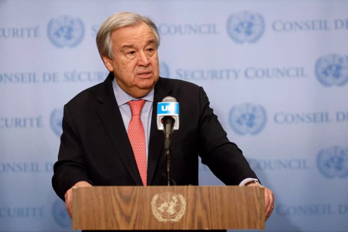 Antonio Guterres ruft die Welt zu einem gemeinsamen Aktionsplan auf. antonio guterres