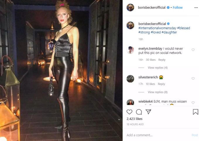 Boris Becker postete am Weltfrauentag dieses sexy Foto seiner Tochter. Boris Becker