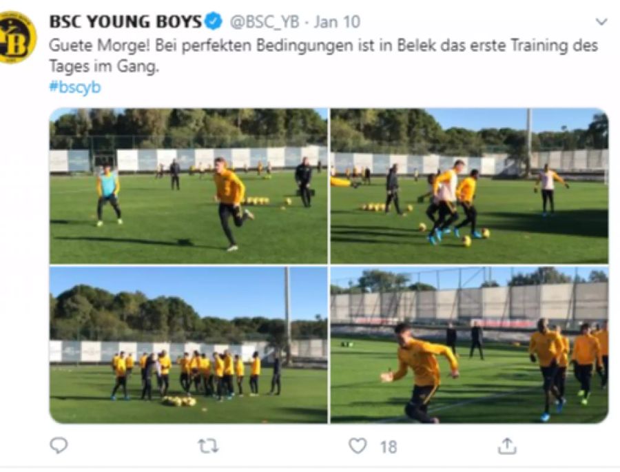 YB trainiert in Belek (Türkei).