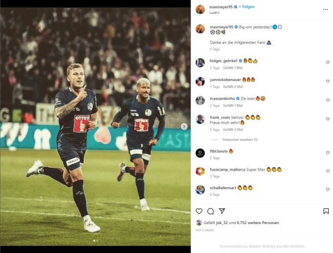 Der ehemalige Schalke-Spieler Max Meyer (l.) und Tunesiens Nationalspieler Mohamed Dräger (r.) vereinen über 600'000 Instagram-Follower. Max Meyer