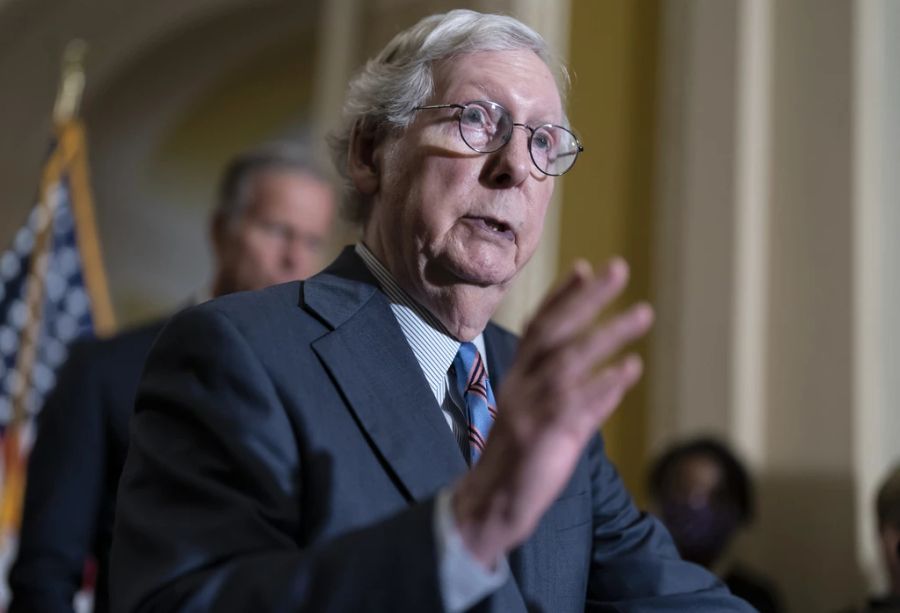 Auch in seinen eigenen Reihen teilte Donald Trump schonungslos aus. Mitch McConnell sei ein «Stück Scheisse», schimpfte er.