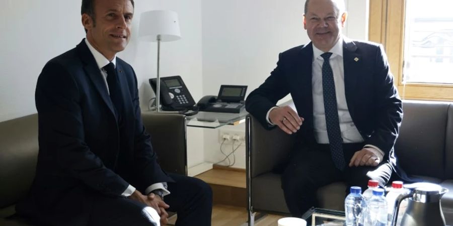 Macron und Scholz vor dem EU-Gipfel in Brüssel