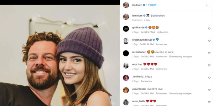Die Tochter von Heidi Klum, Leni, hat ihre Haare geschnitten. Heidi Klum