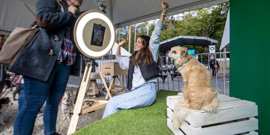 Im besten Licht: Nicht fehlen durfte auf dem Gelände der «German Petfluencer Awards» natürlich eine Kulisse für Fotoshootings.