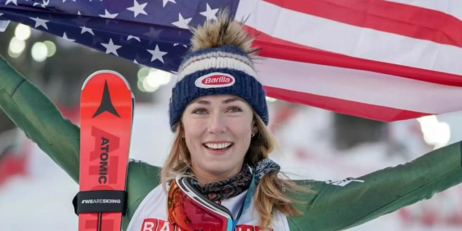 Die US-Amerikanerin Mikaela Shiffrin ist durch Rennabsagen unverhofft früh Siegerin im Gesamt-Welcup geworden. Foto: Michael Kappeler