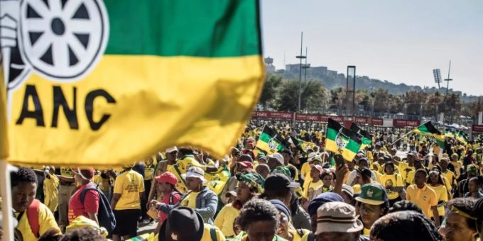 ANC-Anhänger in Johannesburg ANC-Anhänger in Johannesburg