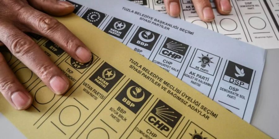 Wahlzettel von der Wahl Ende März