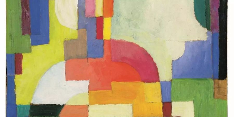 Mit dem Kauf des Gemäldes «Farbige Formen I» hat sich das LWL-Kunstmuseum in Münster ein zentrales Werk des Expressionisten August Macke dauerhaft gesichert. Foto: LWL/Sabine Ahlbrand-Dornseif