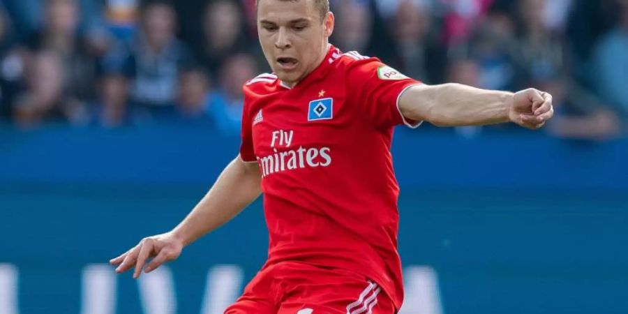 HSV-Spieler Vasilije Janjicic wird wohl im Spiel gegen den FC Magdeburg fehlen. Foto: Guido Kirchner/dpa