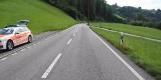 Eggersriet SG - Unfall zwischen Velo und Motorrad