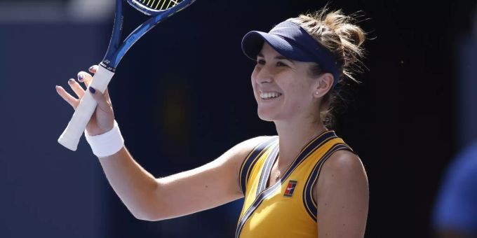 Belinda Bencic im Einsatz. Belinda Bencic