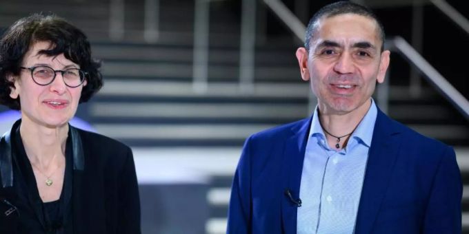 Ugur Sahin und seine Frau Özlem Türeci, die Gründer des Mainzer Corona-Impfstoff-Entwicklers Biontech. Immuntherapie