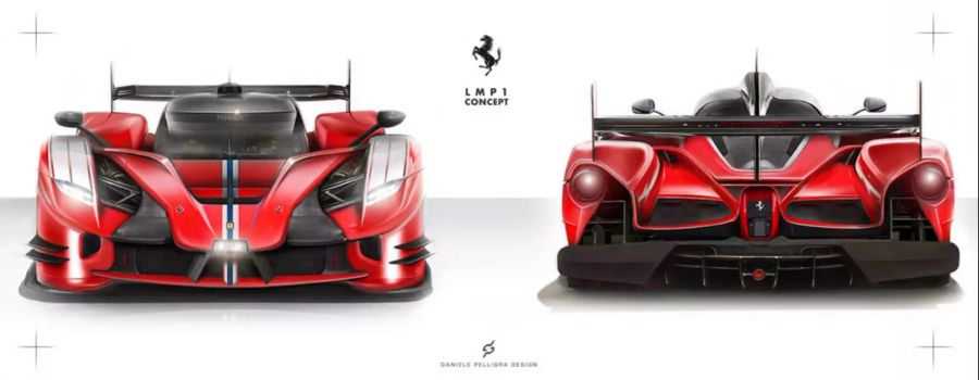 So stellt sich Designer Daniele Pelligra einen möglichen Ferrari-Renner für Le Mans vor.