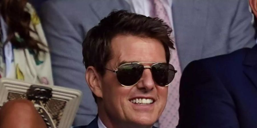 Tom Cruise beim Finale von Wimbledon. Foto: John Walton/PA Wire/dpa