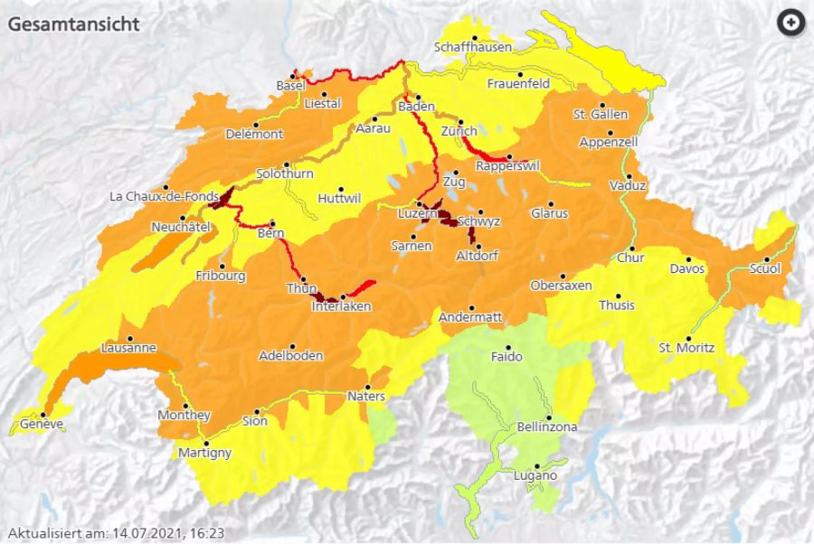 Unwetter Aare