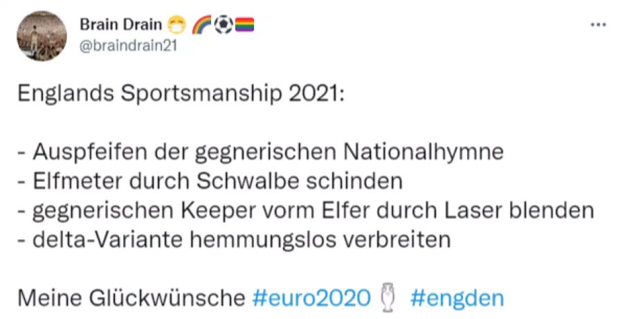 Auch hier scheint eine gewisse Abneigung gegenüber den Engländern vorhanden zu sein.