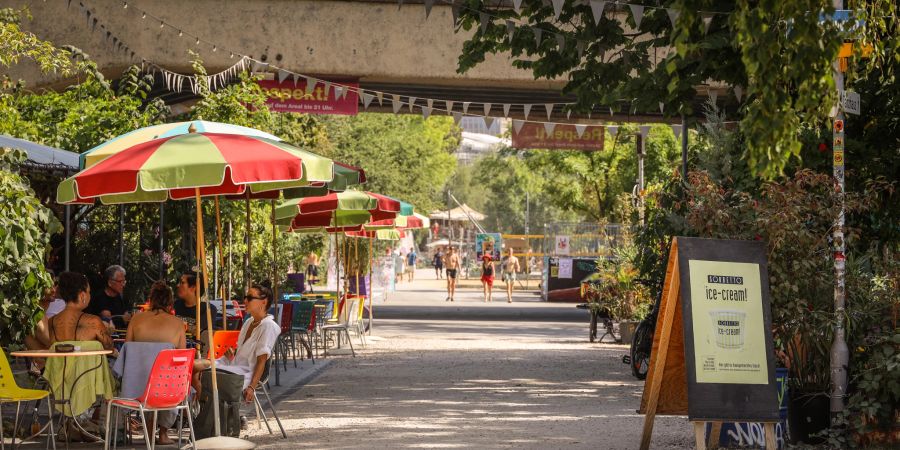 Sommer in der Stadt Zürich.