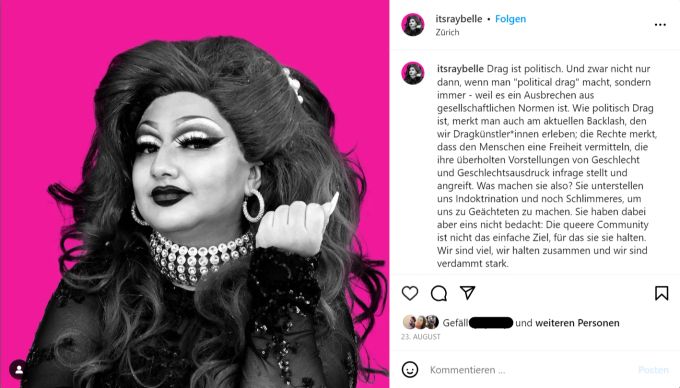 Ray Belle hat die Kandidatur für den Nationalrat auf Instagram bekanntgegeben. Ray Belle Kandidatur Nationalrat