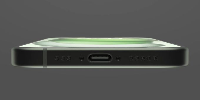 Da ist er, der USB-C-Anschluss am iPhone 15. iPhone USB-C