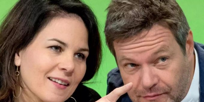 Das Bündnis 90/Die Grünen: Annalena Baerbock und Robert Habeck. bündnis 90/die grünen