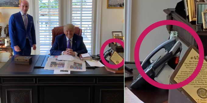 Trump ruft zu Cola-Boykott auf, wird mit Flasche erwischt. donald trump