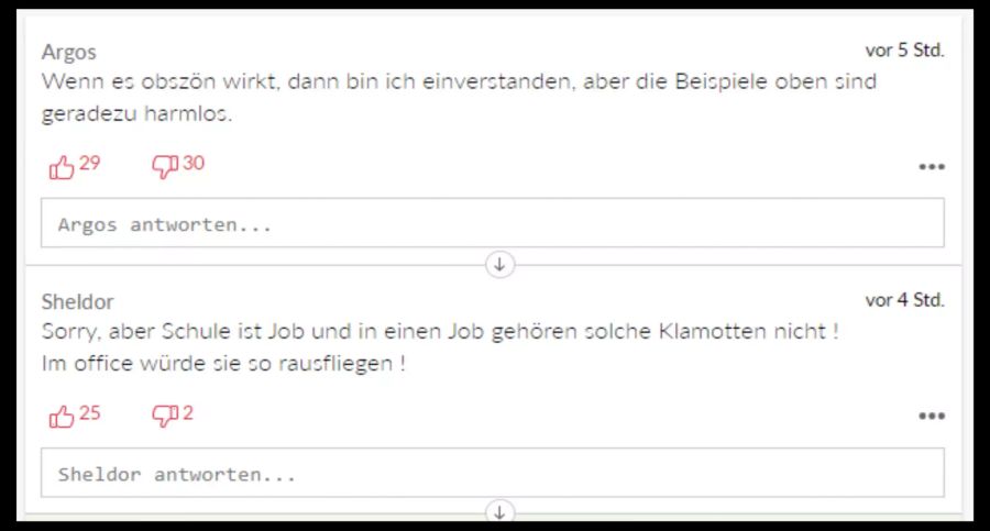 Für die einen ist Mia's Outfit harmlos, für die andern ein No-Go.