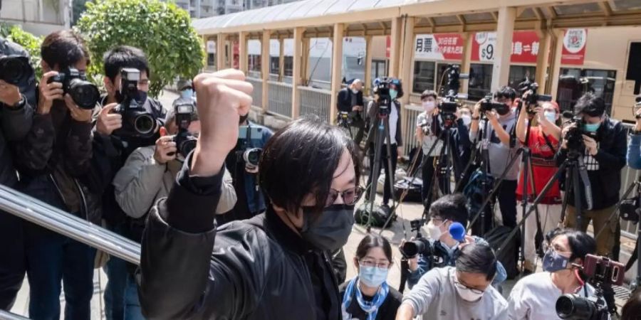 In Hongkong sind 47 Anhänger der demokratischen Opposition wegen angeblicher Verstösse gegen das umstrittene Sicherheitsgesetz festgenommen und angeklagt worden. Foto: Isaac Wong/SOPA Images via ZUMA Wire/dpa