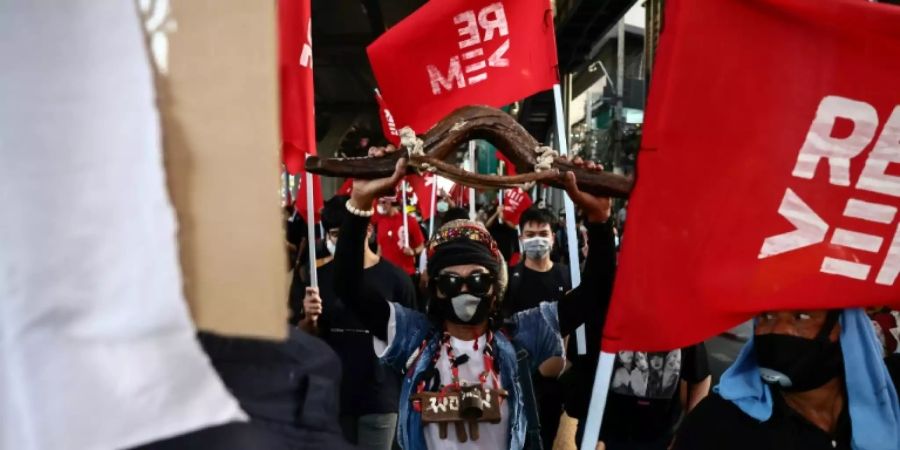 Demonstranten in Bangkok