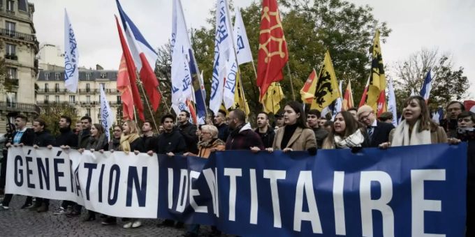 Demonstration der Génération identitaire Demonstration der Génération identitaire