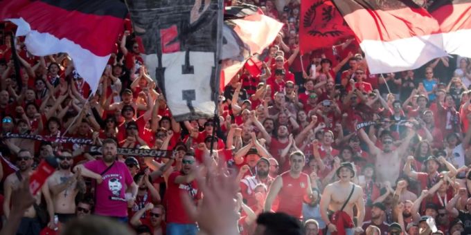 Fankurve von Bayer Leverkusen Fankurve von Bayer Leverkusen