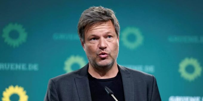 Der Vorsitzende von Bündnis 90/Die Grünen Robert Habeck . Robert Habeck