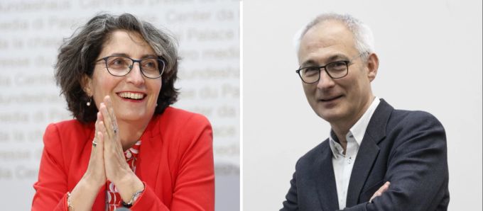 Die Grünen-Nationalrätin und ehemalige Zuger Regierungsrätin Manuela Weichelt (links) und der ehemalige Berner Regierungsrat und Ständeratskandidat für die Grünen, Bernhard Pulver. Manuela Weichelt Bernhard Pulver