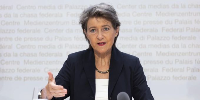 Energieministerin Simonetta Sommaruga an einer Medienkonferenz, 6. September 2022. Der Bund hat eine Kampagne zum Stromsparen lanciert. Simonetta Sommaruga