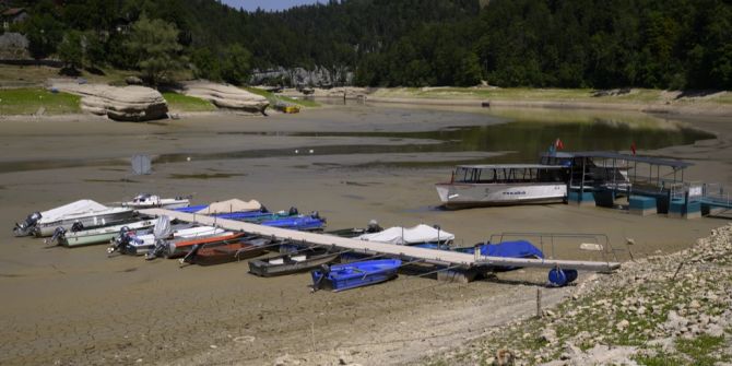 Lac de Brenets Jahrhundert-Dürre