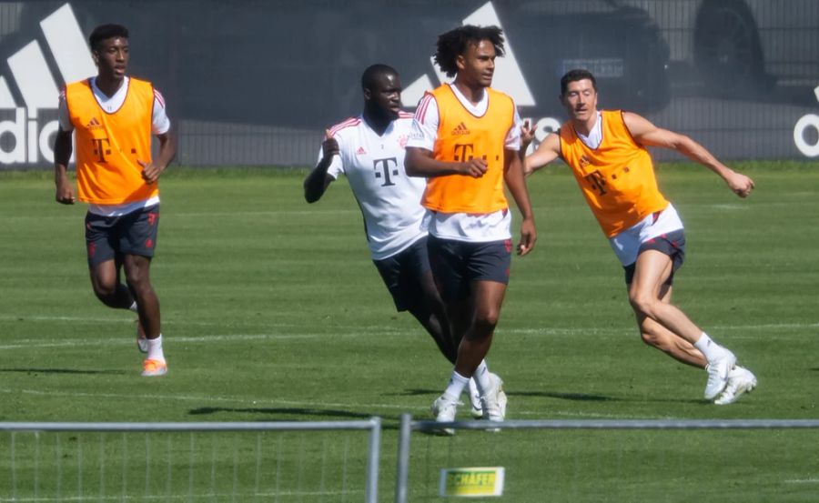 Der Angreifer im Bayern-Training Mitte Juli.