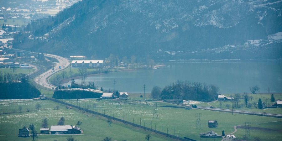 Der Lauerzersee im Kanton Schwyz.