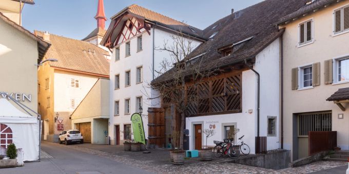 In der Stadtscheune von Mellingen ist die Bibliothek untergebracht. In der Stadtscheune von Mellingen ist die Bibliothek untergebracht.