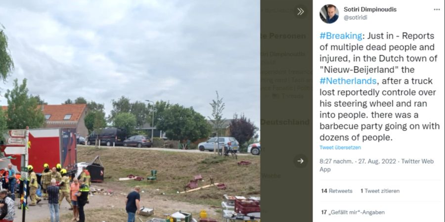 Niederlande Unfall