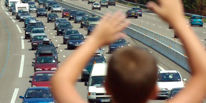 Stau auf der Autobahn in der Nähe der südostfranzösischen Stadt Valence. (Archivbild) frankreich