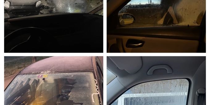Vereiste Scheiben bei Autofahrer in Schmerikon und Wil SG. Vereiste Scheiben