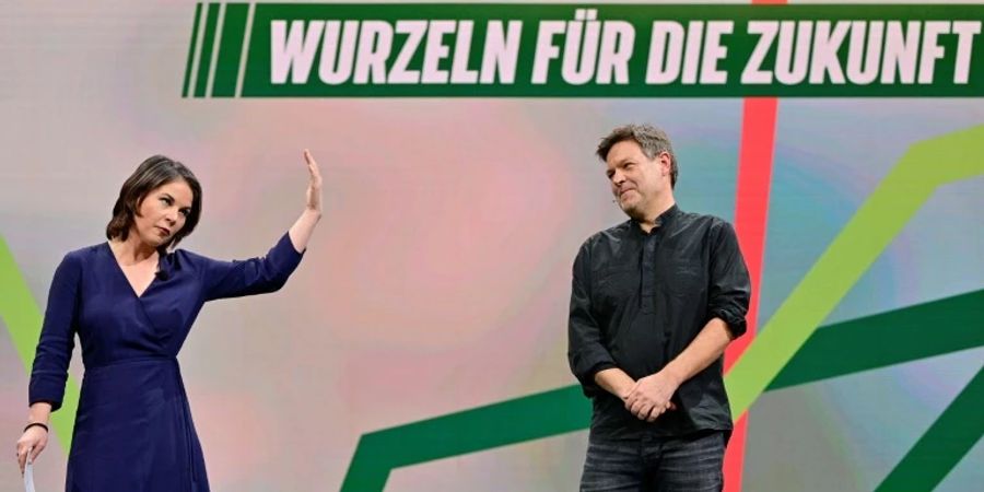 Baerbock und Habeck auf dem Parteitag