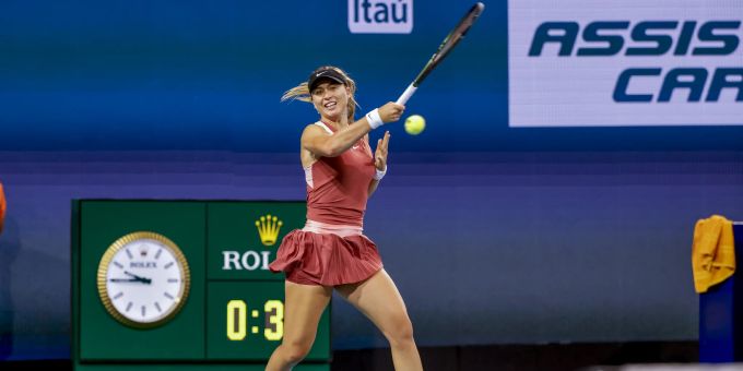 Die Spanierin Paula Badosa im Spiel gegen Linda Fruhvirtova in Florida. Paula Badosa