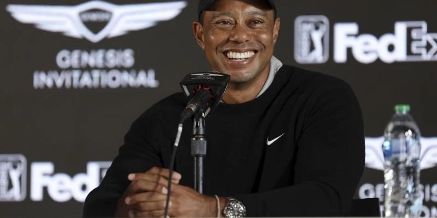 Tiger Woods ist der Gastgeber des Genesis Invitational im Riviera Country Club. Foto: Ryan Kang/AP/dpa