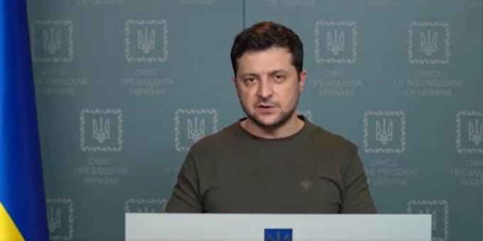 Der ukrainische Präsident Wolodymyr Selenskyj bei einer Rede. (Archiv) Ukraine Krieg