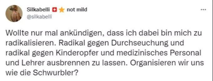 Die meist anonymen Befürworter von scharfen Covid-Massnahmen erzielen grosse Reichweite – und geben teilweise selbst an, sich zu radikalisieren. Twitter Coronavirus Screenshot