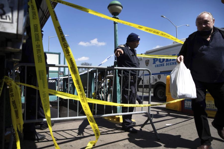 Die U-Bahn in New York wurde nach der Schiesserei teilweise gesperrt.