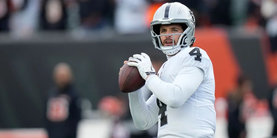 Ist seit 2014 Stammspieler der Las Vegas Raiders: Quarterback Derek Carr.