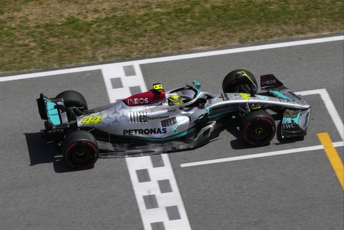 Lewis Hamilton (Mercedes) beim Spanien-GP der Formel 1. Lewis Hamilton Mercedes Spanien
