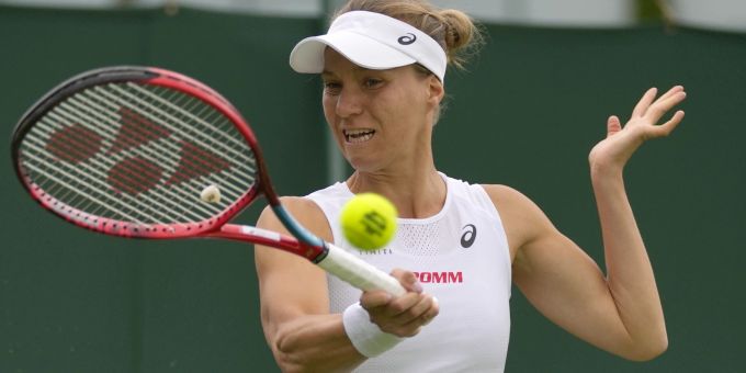 Viktorija Golubic legt in Wimbledon einen starken ersten Auftritt hin: Sie gewinnt mit 6:4 und 6:3. Britain Wimbledon Andrea Petkovi?