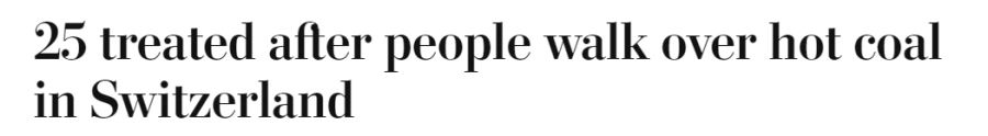 Auch in den USA macht der Feuerlauf Schlagzeilen. Hier in der «Washington Post».